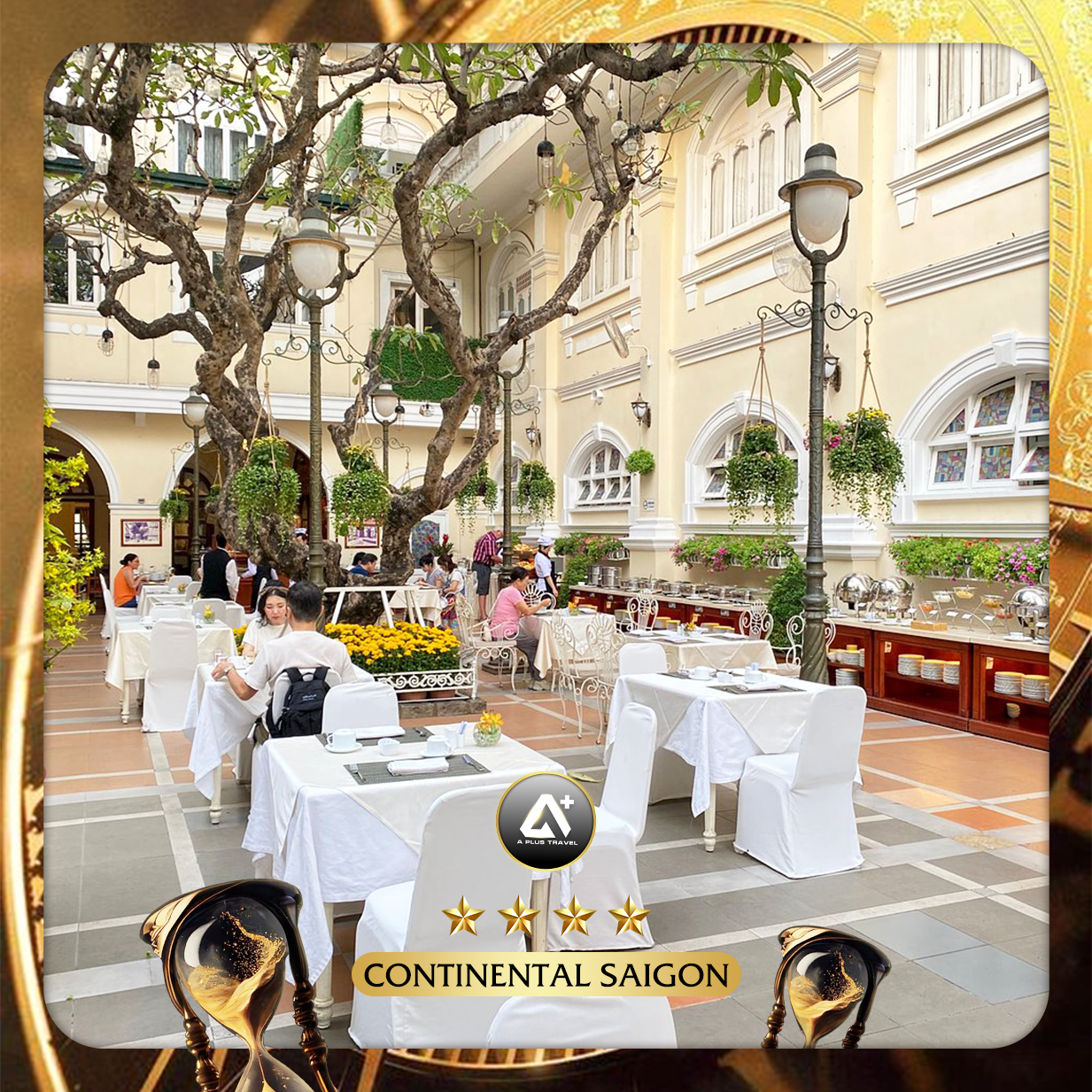 Continental Saigon phong cách tiệc cuối năm chủ đề cổ kính. Ảnh 3